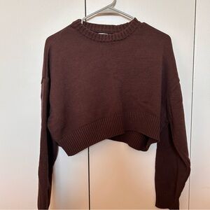 Brown cropped sweater